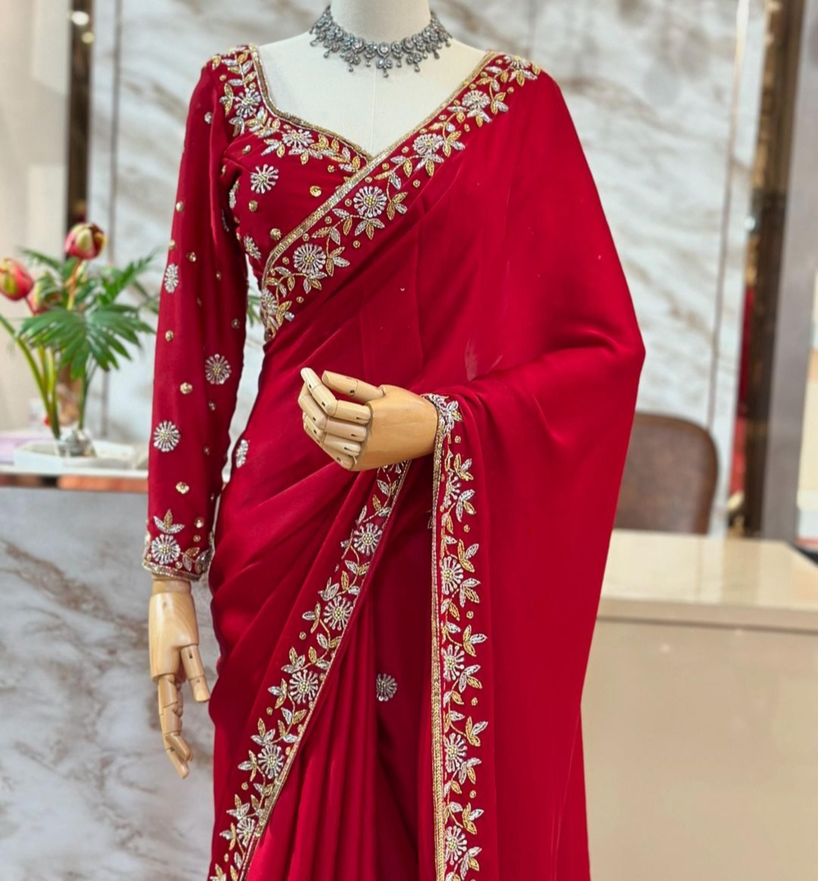 Traditional Green Silk Saree with Gold Zari Border