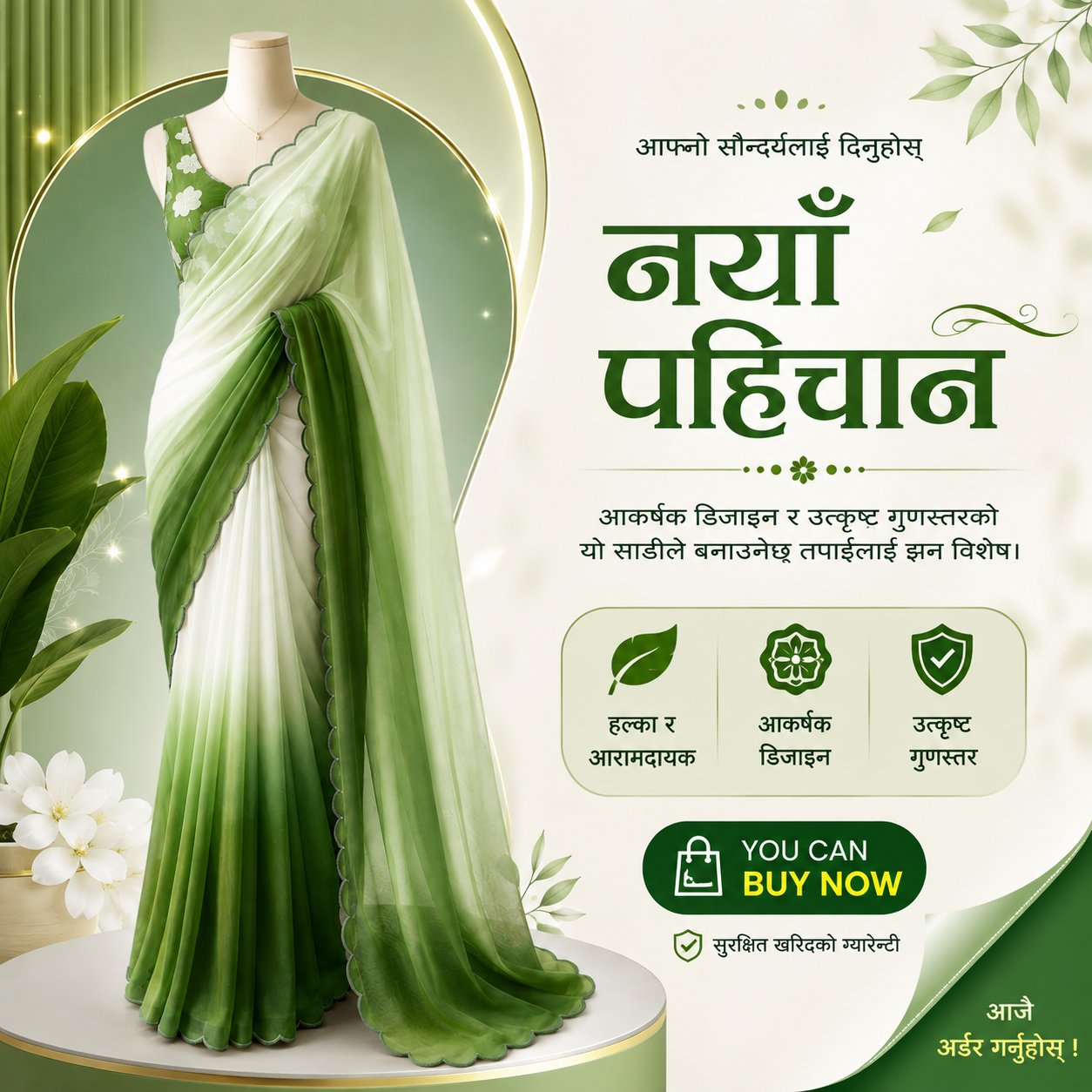 Elegant Ombre Saree – Pink - Photo 4