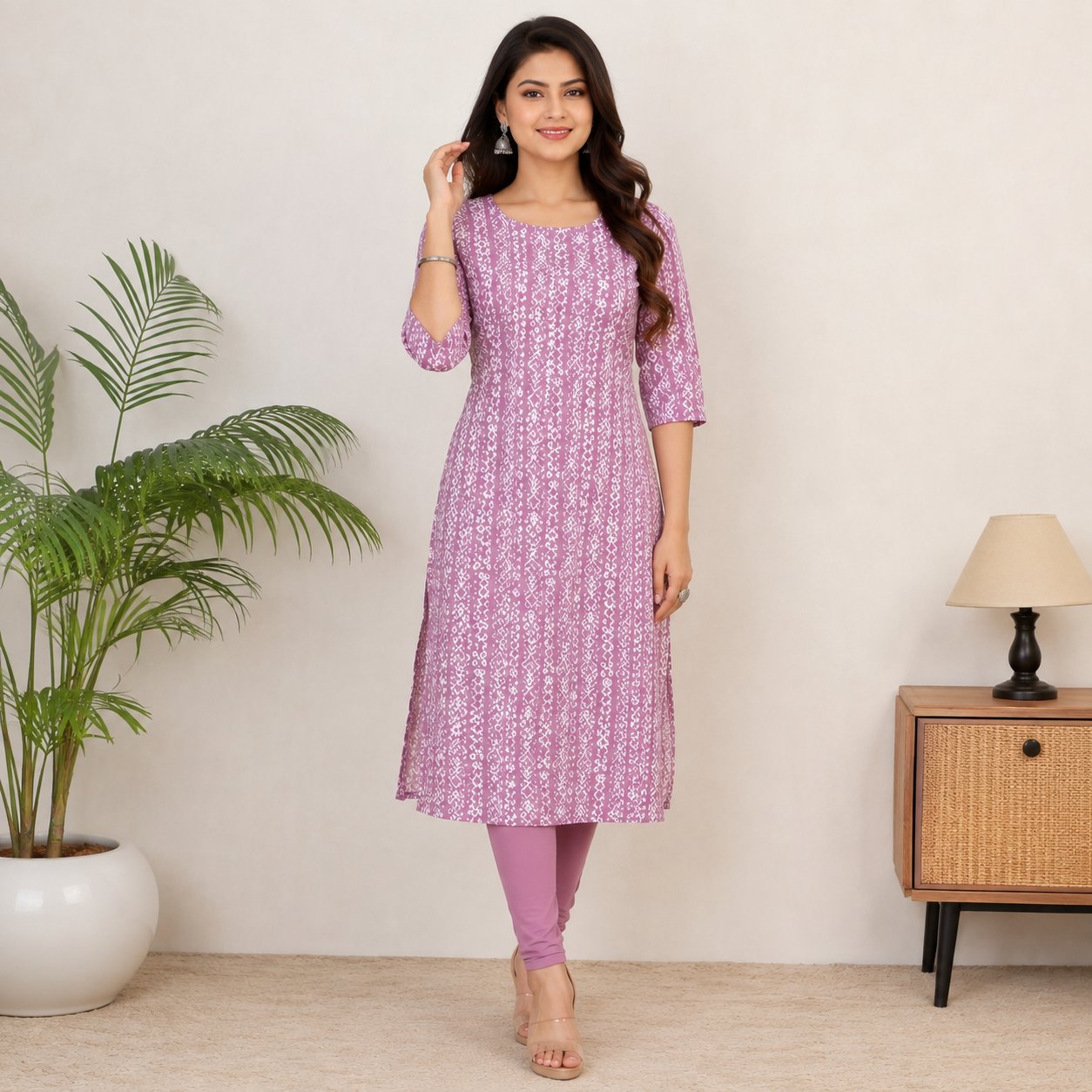RaRa Brands Women’s Printed Kurti with Leggings – 3 Colours & S–3XL - Photo 5