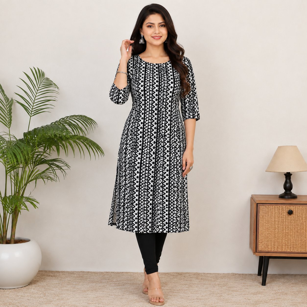RaRa Brands Women’s Printed Kurti with Leggings – 3 Colours & S–3XL - Photo 6