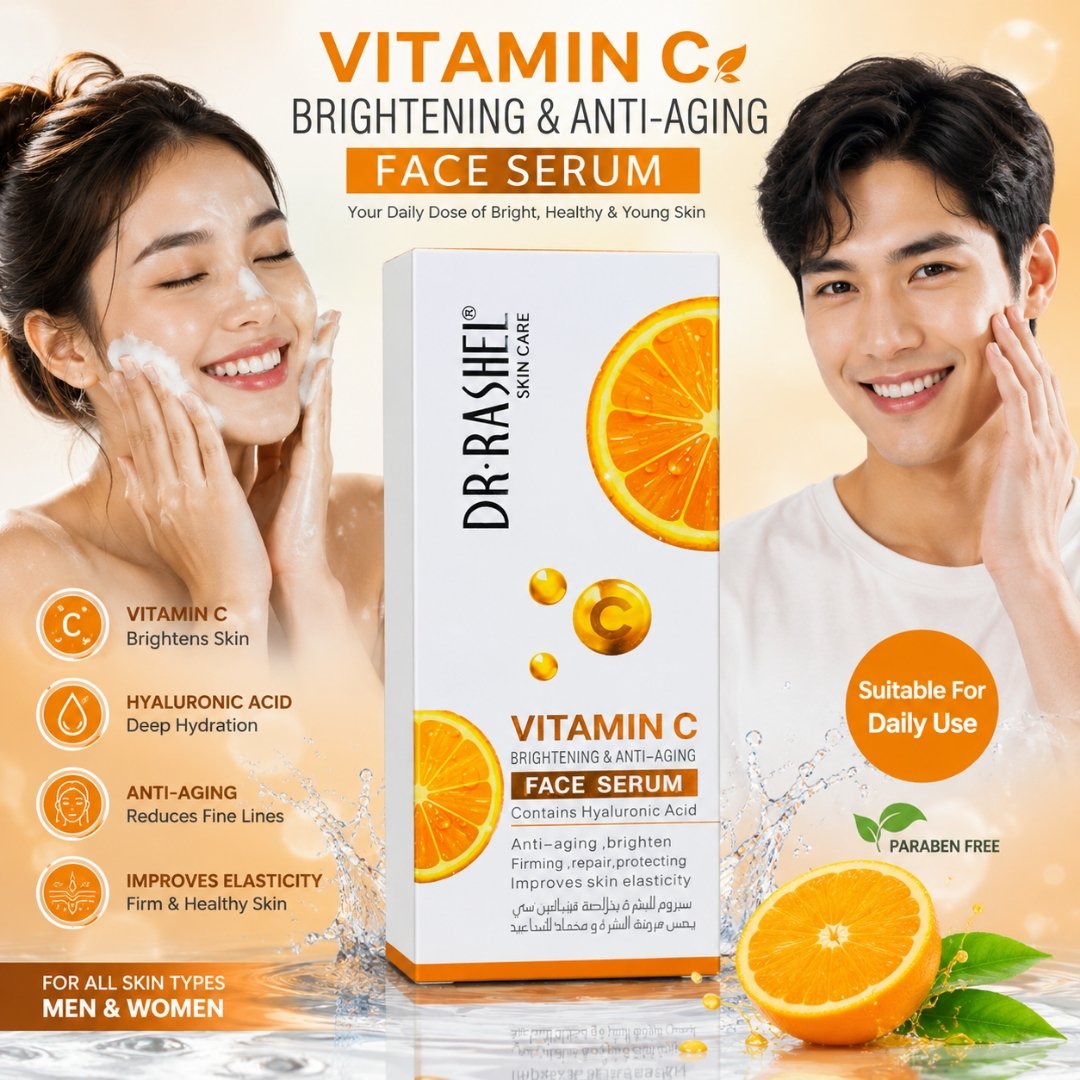 DR.RASHEL Vitamin C Brightening & Anti-Aging Face Serum with Hyaluronic Acid