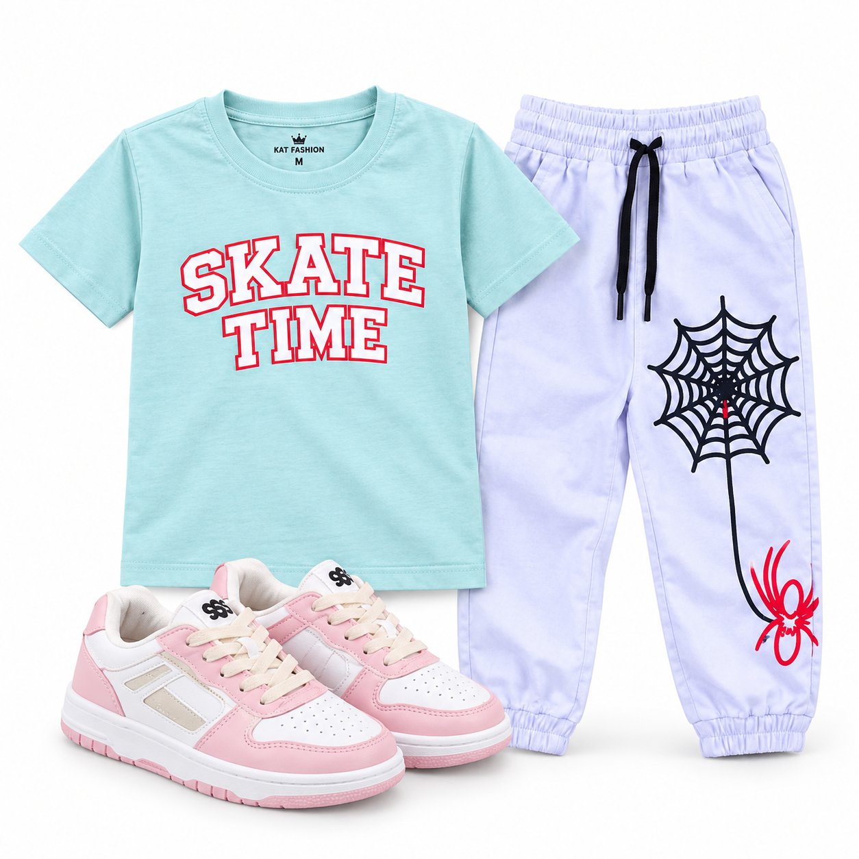 Boys Stylish T-Shirt, Jeans & Shoes Set - Photo 4